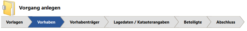 Beispiel der Schritte im Vorgang-Assistent